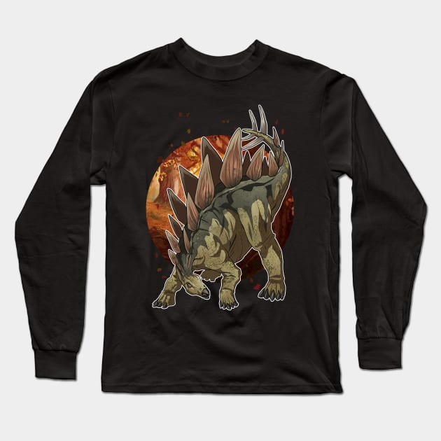 Stegosaurus Long Sleeve T-Shirt by Raul_Picardo